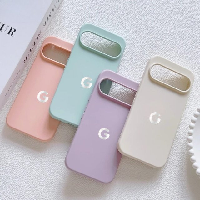 Stoßfeste Flüssigsilikonhülle für Google Pixel 9 Pro XL, 8, 7, 6, A und 10A in Multicolor - Bild 1