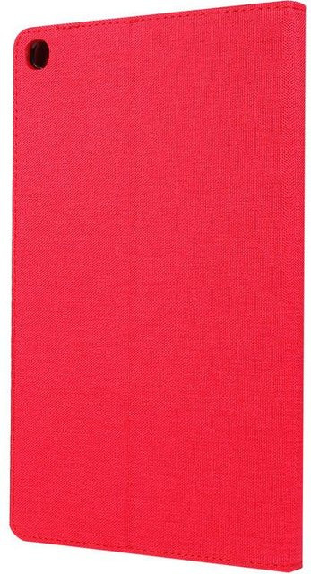 Samsung Flip-Hülle für Galaxy Tab A 10.1 (2019) SM-T510 / SM-T515 aus TPU mit Stoffoberfläche in Rot - Bild 1