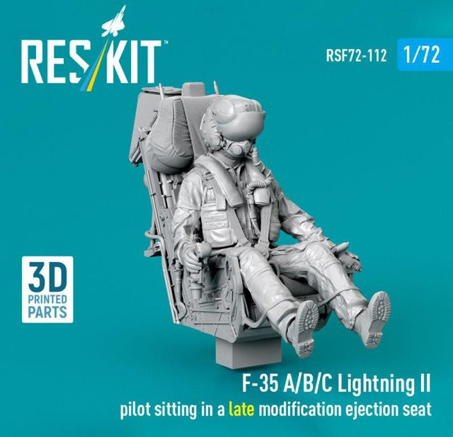 ResKit Models F-35A/B/C Lightning II - Pilot sitting in a late modification ejection seat, Modellbau, 1:72 - Bild 1