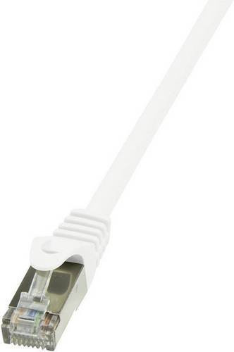 LogiLink CP2061S RJ45 Patchkabel CAT 6 F/UTP Ethernet LAN, Länge: 3,00 m, Weiß - Bild 1