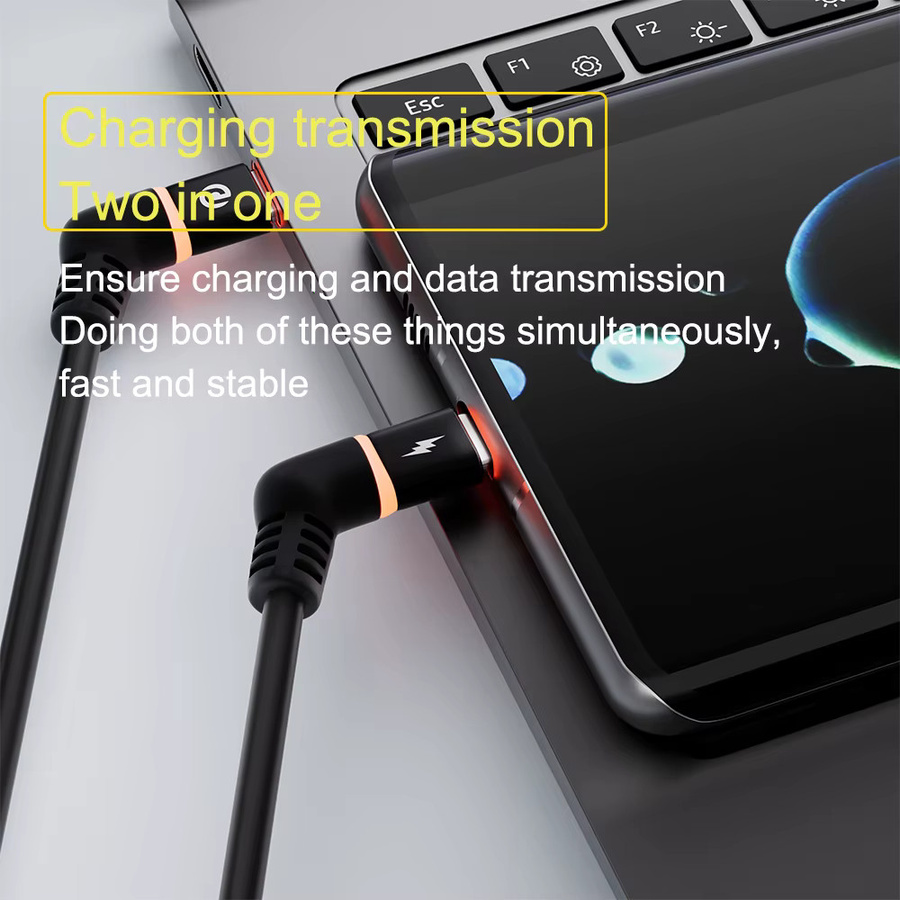 COMNEN USB-A auf Typ-C Schnellladekabel mit 60W PD und QC 3.0, Farbe: Weiß, Länge: 128 cm - Bild 3
