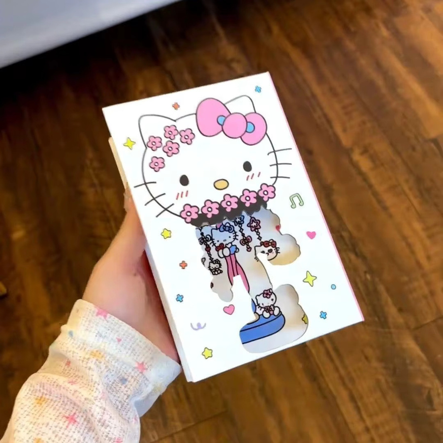 Hello Kitty Notizbuch im Ins-Stil mit Quasten und farbigen Innenseiten, mehrfarbiges Hardcover-Hohlbuch für die Schule - Bild 2