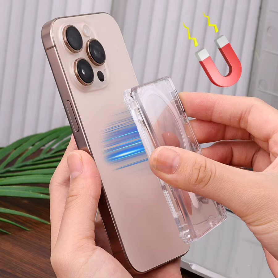 BAPPSUS Transparente Magnetische Kartenhalter-Brieftaschenhülle für iPhone, Samsung und Xiaomi mit MagSafe Kompatibilität - Bild 2