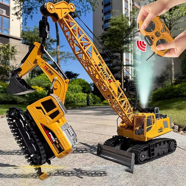 CONUSEA RC Kran-Traktor, ferngesteuerter LKW, mit Sprühfunktion, Metall - Bild 1