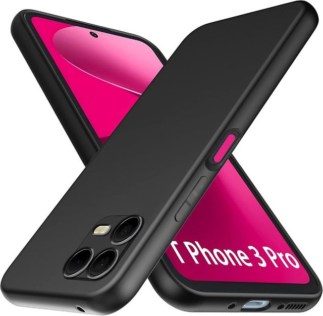 WISHXIN TPU Kameraschutz-Rückseite für T-Mobile T Phone 3 Pro und Revvl 8 in Schwarz Matt - Bild 1