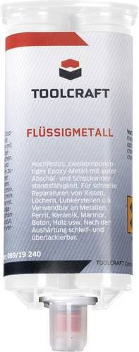 TOOLCRAFT Flüssigmetall Zwei-Komponentenkleber FLM.K50 Epoxy-Kleber in Weiß, 50 g - Bild 1