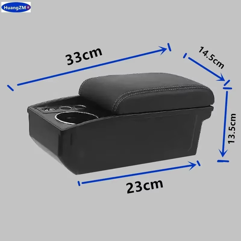 HuangZM Armlehnenbox für MG ZS mit USB-Ladefunktion und doppelschichtiger Aufbewahrung in Schwarz - Bild 4