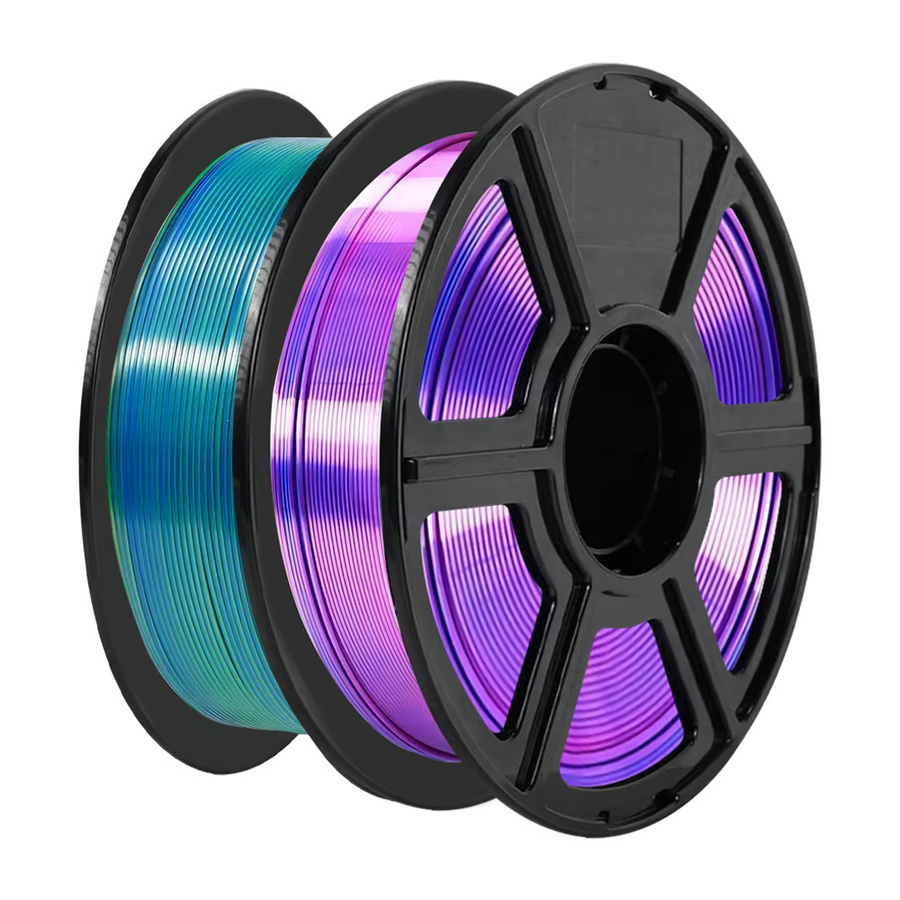 3D Maliang PLA Filament Seide Zweifarbig Blau-Rot und Blau-Grün 1,75 mm 2x 250 g für FDM-Drucker - Bild 2