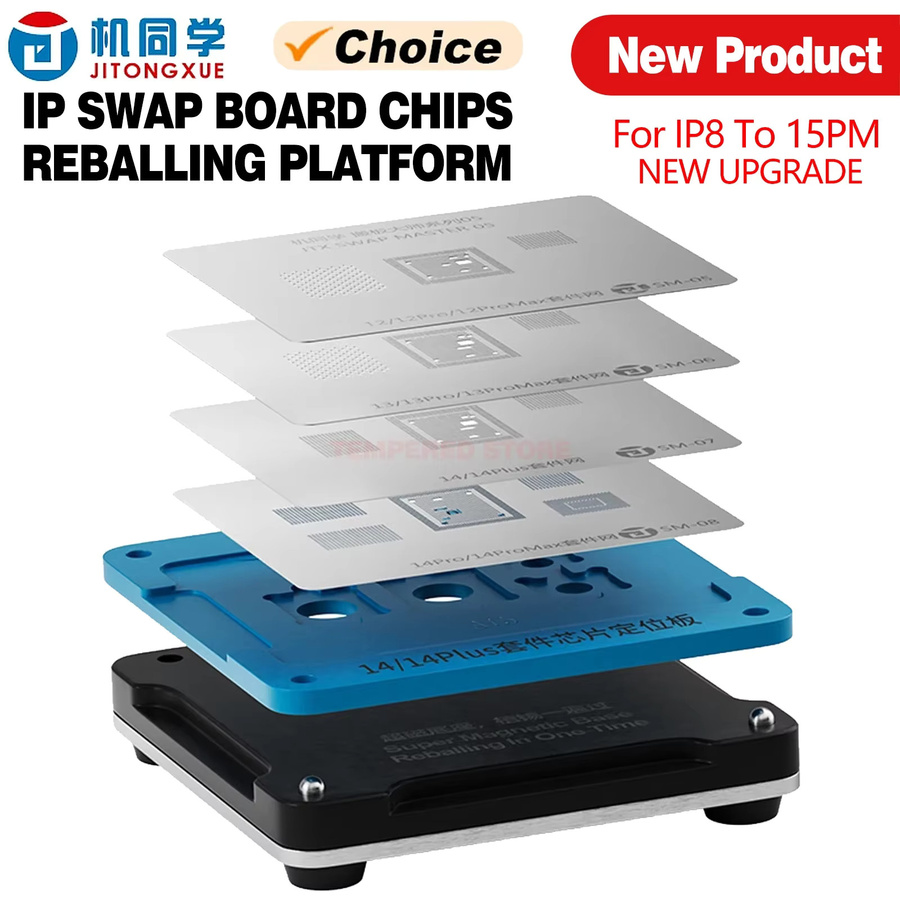 Jitongxue 17 in 1 IP-Swap-Board Chip-Balling-Plattform-Kit für iPhone 8-15-Serie Handy-Reparatur-Tool - Bild 4