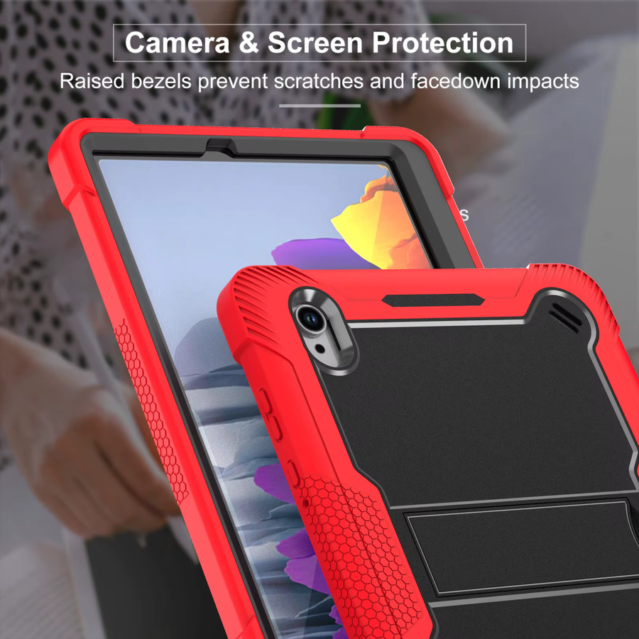 Defender Armor verstärkte Anti-Sturz-Schutzhülle mit Ständer für Samsung Galaxy Tab S11 S10 Ultra A11+ in Pink und Rot - Bild 6