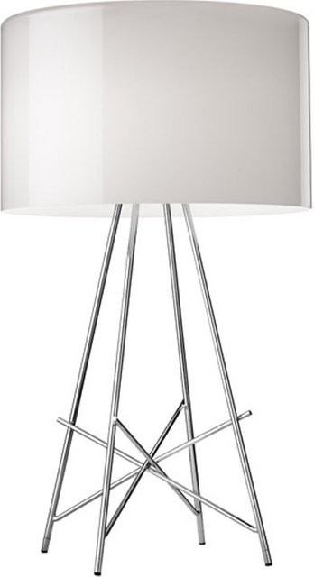 Flos Ray T Tischleuchte aus Chrom und Glas, dimmbar, Transparent/Weiß - Bild 1