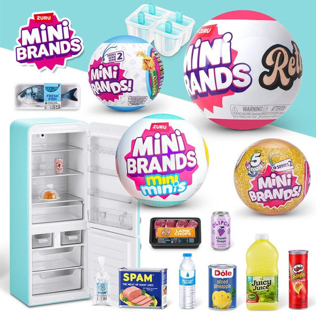 ZURU MINI BRANDS Miniatur-Kühlschrank-Lebensmittelset, ab 3 Jahren - Bild 1