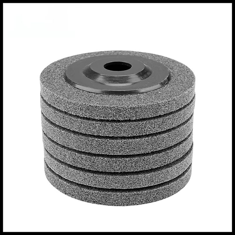 SI FANG Nylonfaser-Polierscheibe Vlies-Schleifscheibe für Metall, Grau, Durchmesser: 115 mm, Bohrung: 125 mm (7/8 Zoll) - Bild 7