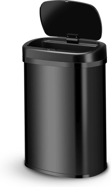 Juskys Automatik Mülleimer mit Sensor 50L Schwarz B/T/H: 40 x 29 x 58 cm - Bild 1