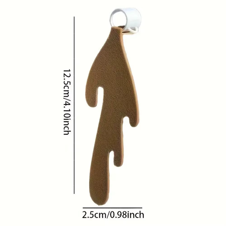 Lustiges Eckmarker-Lesezeichen in Kaffeeform aus Kunststoff, braun, ideal als Geschenk für Kinder und Studenten - Bild 2