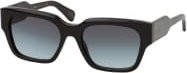 Chloé CH 0190S Sonnenbrille, Quadratisch, Vollrand, Kunststoff, Damen, Schwarz, Grau - Bild 1