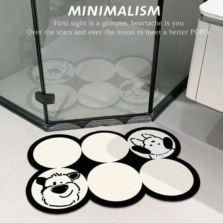 Saugfähige Badezimmer-Fußmatte aus Diatomeenschlamm von Yiran Furniture, rutschfest und waschbar, B/B: 40 x 60 cm - Bild 2