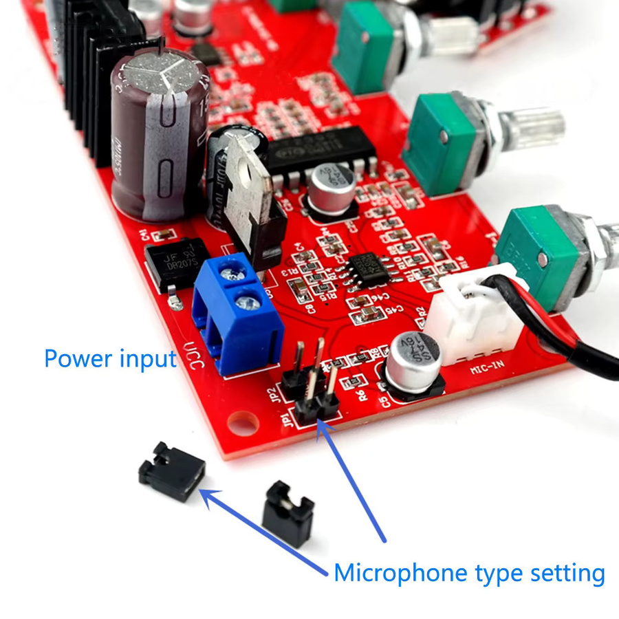diymore PT2399 Digitaler Mikrofon Verstärker und Reverb Vorverstärker Karaoke Board in Rot - Bild 2