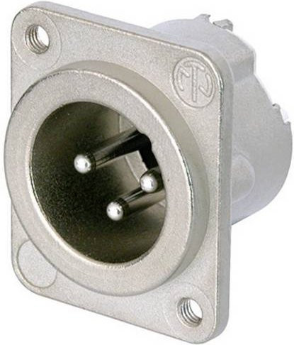 Neutrik NC3MD-LX-M3 XLR-Flanschstecker mit 3 Kontakten in Silber - Bild 1