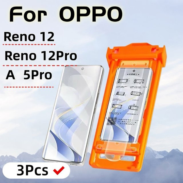 3er-Pack HD-Displayschutzfolie für OPPO Reno12, Reno12 Pro und A5 Pro, transparent - Bild 1