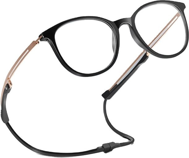 ZENOTTIC Lesebrille, Rund, Vollrand, TR90, Schwarz - Bild 1