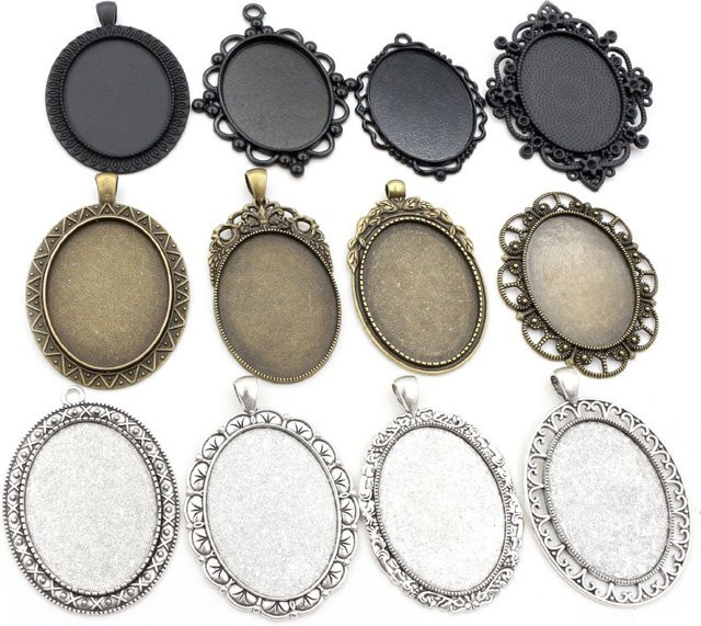 Cqhcyb Charms Anhänger, Messing, Silber, Bronze, Schwarz, Unisex - Bild 1