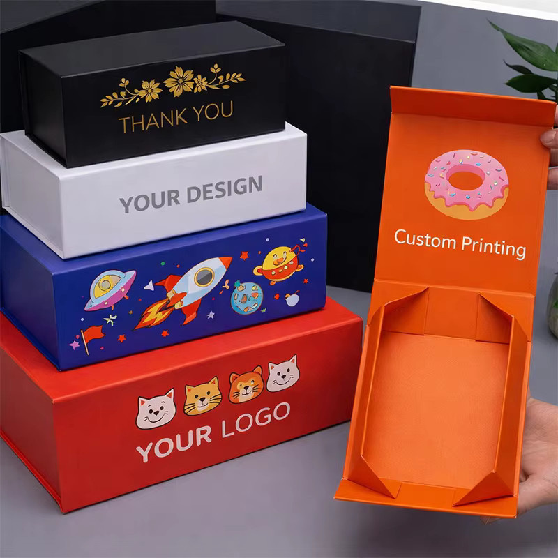 Luxus Geschenkbox aus Papier mit Magnetverschluss in Rot für Schmuck, Kosmetik oder Kleidung mit individuellem Markenlogo - Bild 2
