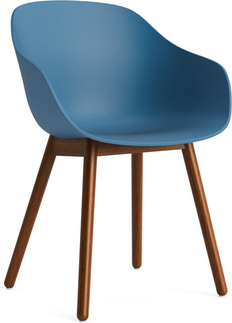 HAY About A Chair AAC 212 mit Armlehnen in Blau und Holzgestell im organischen Design - Bild 1