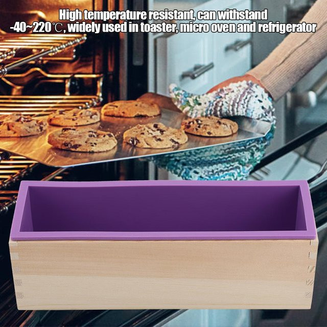 Rechteckige Silikonform von mfySpace für Kuchen, Eis und Schokolade, braun, 1200 ml - Bild 1
