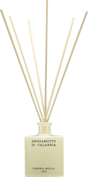 Cereria Molla Bergamotto de Calabria Reed Diffuser mit Rattanstäbchen in Weiß - Bild 1