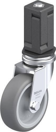 Blickle LRA-TPA 75G-EV05 Lenkrolle in Grau und Silber mit 75 mm Rad-Durchmesser und 75 kg Tragfähigkeit - Bild 1