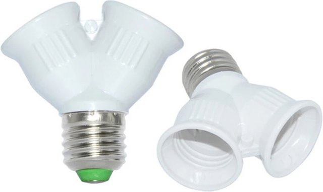 ammtoo E27 auf 2 E27 Lampensockel Adapter Konverter für Glühbirnen - Bild 1
