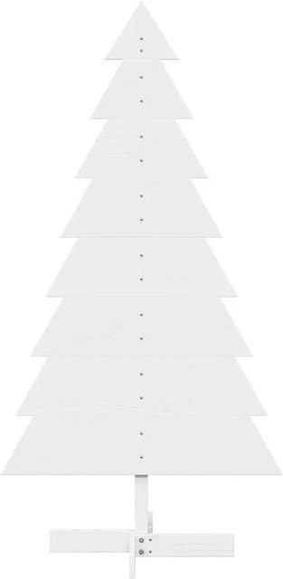 vidaXL Weihnachtsbaum aus Massivholz Kiefer in Weiß, Höhe: 150 cm - Bild 1