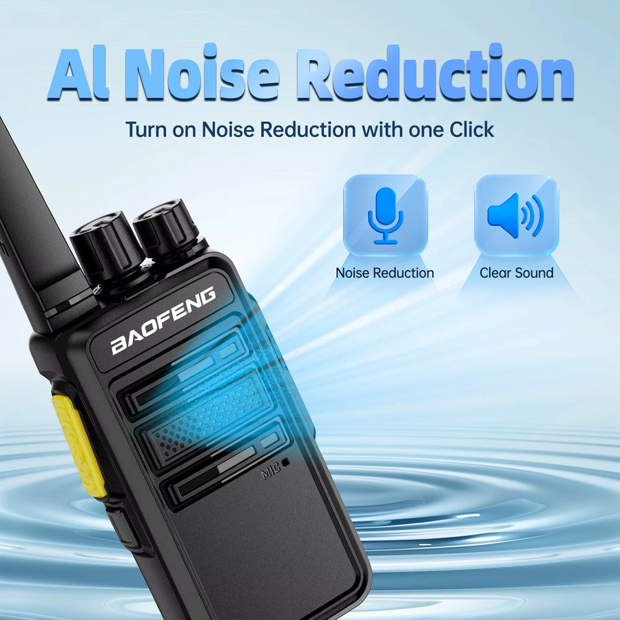 Baofeng Walkie-Talkie Zubehör Set BD-V12B mit Geräuschunterdrückung und USB-C Ladegerät, Schwarz, 2/4 Stück - Bild 3