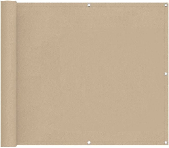 vidaXL Balkonsichtschutz aus PU-beschichtetem Oxford-Textil in Beige, B/H: 260 x 90 cm - Bild 1