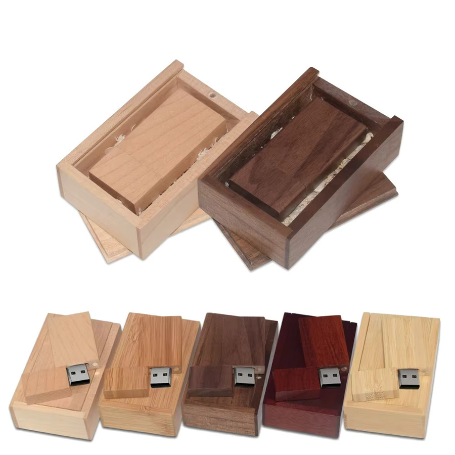 JASTER USB Flash Drive 3.0 Memory Stick aus Holz in Braun mit Aufbewahrungsbox - Bild 4