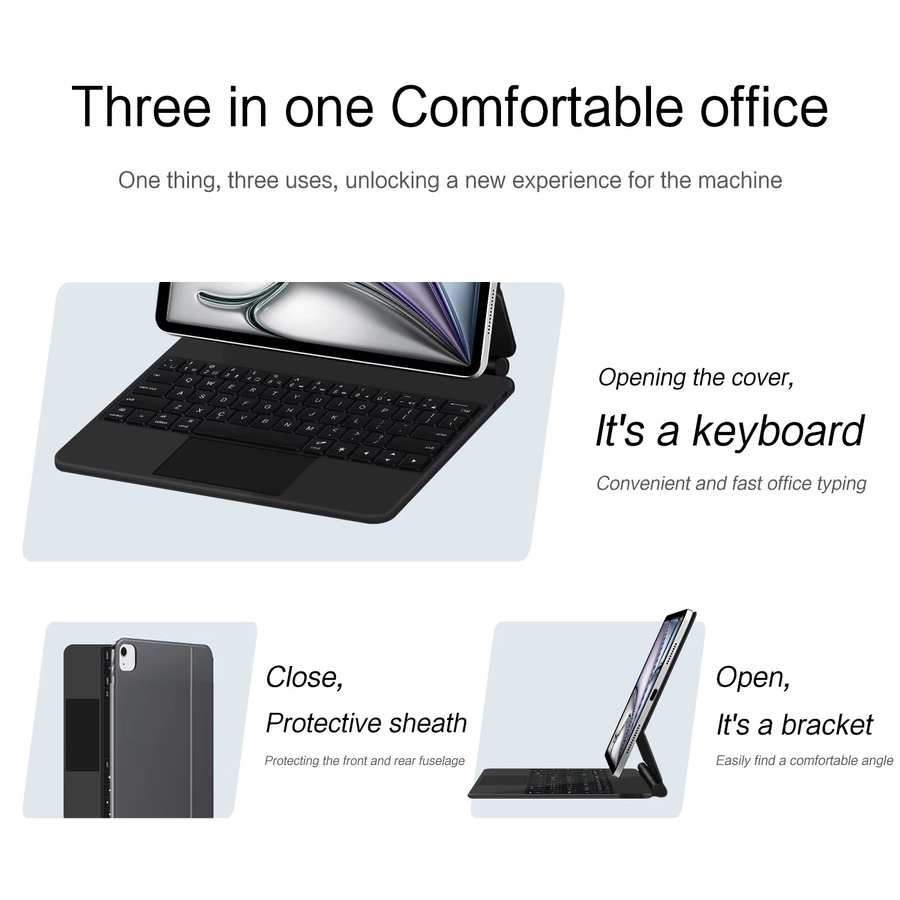 Apple Magic Keyboard Smart Case für iPad Air 13 Zoll in Schwarz mit spanischem QWERTY-Layout - Bild 3