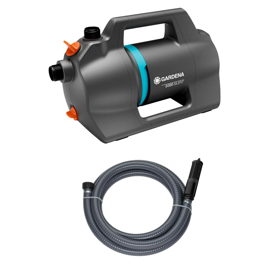 Gardena Gartenpumpen-Set 5000 Silent in Schwarz-Grau mit 5.100 l/h Förderleistung - Bild 2