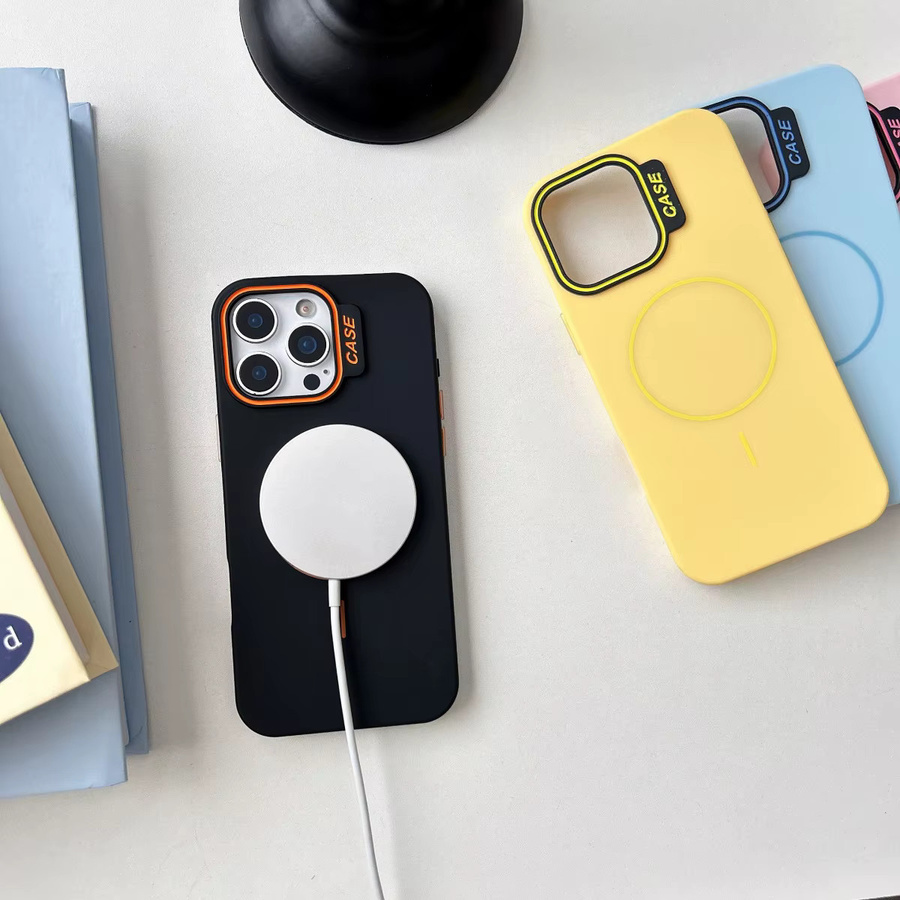Luxuriöse Macaron Silikon-Schutzhülle für Apple iPhone in Grün mit magnetischer kabelloser Ladefunktion - Bild 4