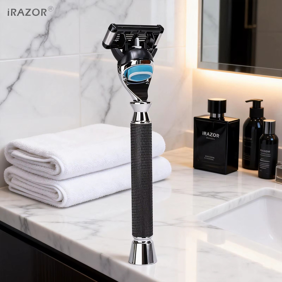 iRAZOR 5-Blade Fusion Sicherheitsrasierer, Herren, Schwarz - Bild 3