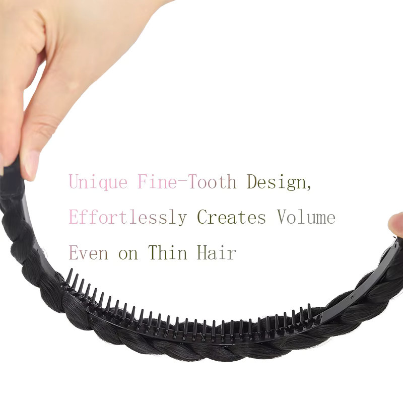 Geflochtene Stirnband-Perücke aus synthetischen Fasern, Unisex - Bild 4