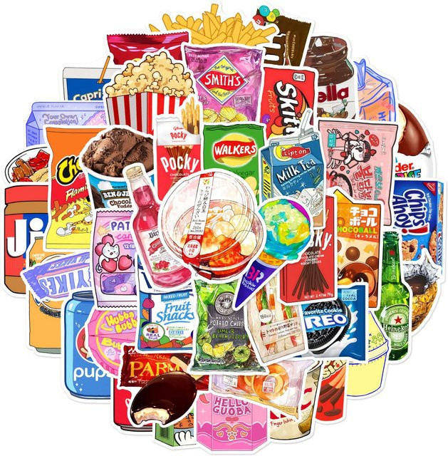 mobokono Classics Snack-Verpackungsaufkleber, 50 Stück, wasserdicht - Bild 1