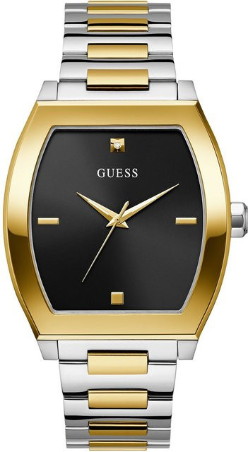 Guess Herrenuhr, Quarz, Edelstahl, Schwarz, 42 mm, Eckig - Bild 1