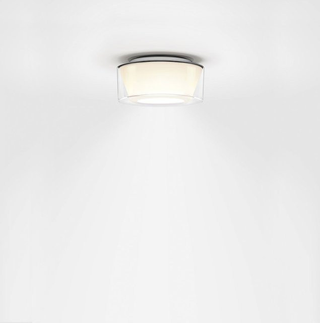 Serien Lighting Curling Ceiling S LED-Deckenleuchte mit transparentem Acrylglasschirm und konischem Reflektor in Chrom, Warmweiß 2700K - Bild 1