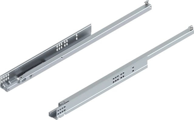 Blum Unterbodenführung Tandem Blumotion 550H Soft-Close aus verzinktem Stahl in Silber, Länge: 600 mm - Bild 1
