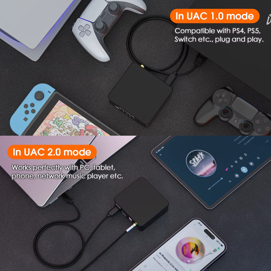 Douk Audio U2PRO USB Digitalschnittstelle mit XMOS XU316 DDC-Wandler, optischem, koaxialem und I2S-Ausgang, Schwarz - Bild 4