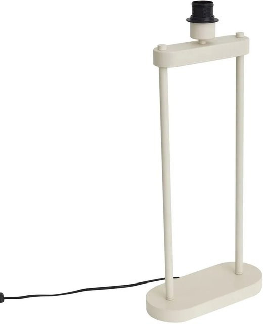 QAZQA Moderne Tischleuchte Thijmen in Beige aus Stahl für Schreibtisch und Nachttisch - Bild 1