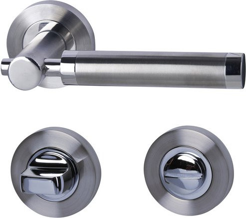 ALPERTEC Rosettengarnitur Solid 3 aus Edelstahl in Silber - Bild 1