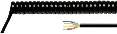 HELU Spiralkabel H05BQ-F Schwarz 2 x 1mm² - Bild 1