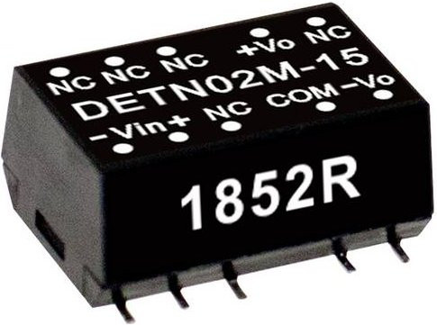 MEAN WELL DETN02N-05SC DC/DC-Wandler 24V auf 5V, 0.200A, 2W, Schwarz - Bild 1